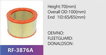 Фильтр воздушный RF-3876A (1/)