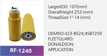 Фильтр топливный RF-1240 (1/12)